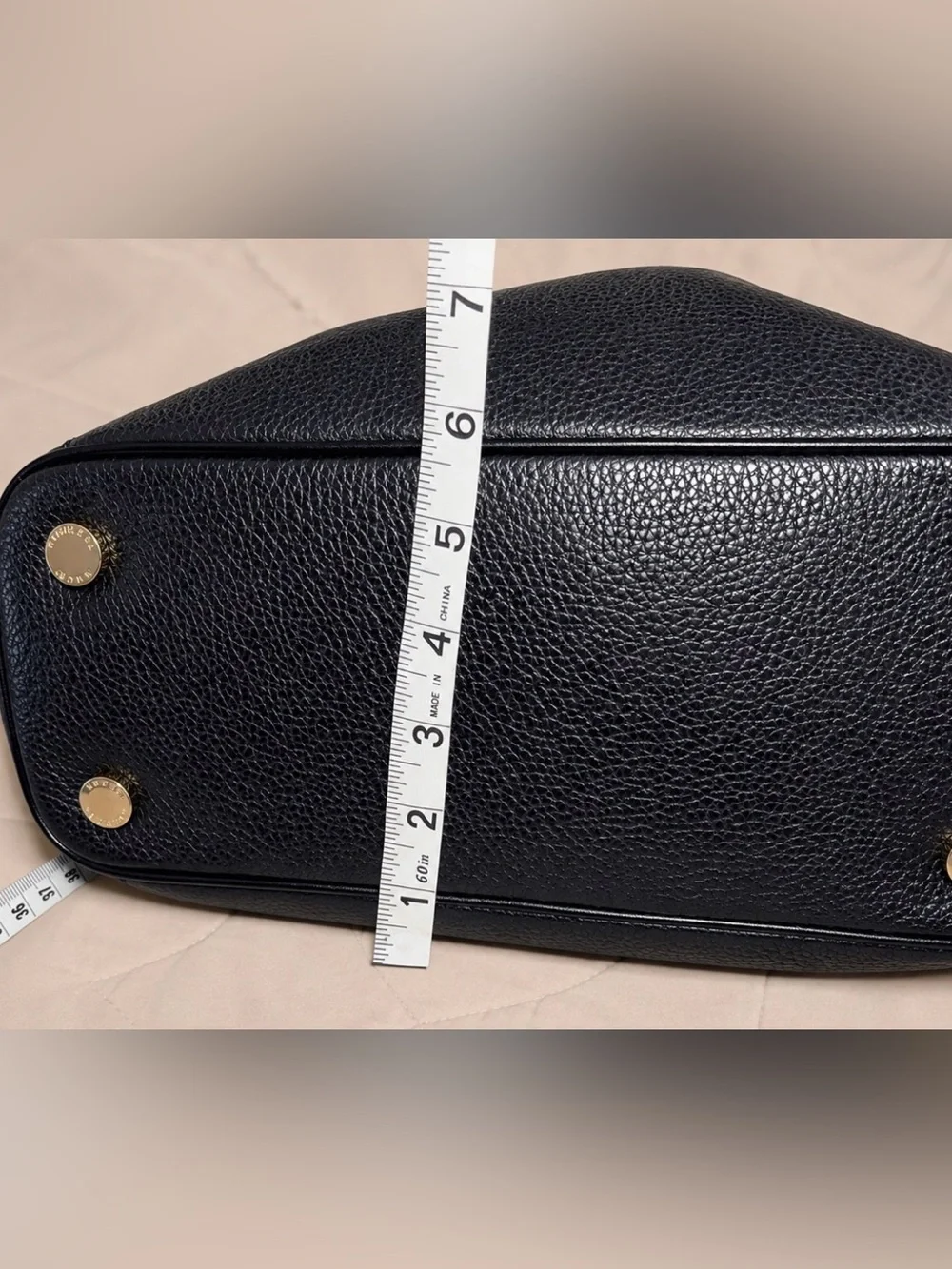 Michael Kors Bedford Large Black Pebbled Leather Tote Shoulder Bag